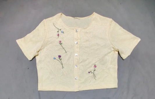 Preloved Women Polyester Cream Sweater M – Preloved Labels (view 2)