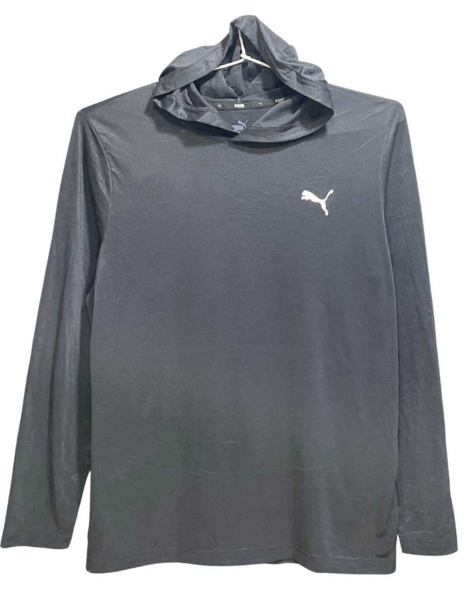 Puma Black For Men Sports Hood T Shirt L - Preloved Labels