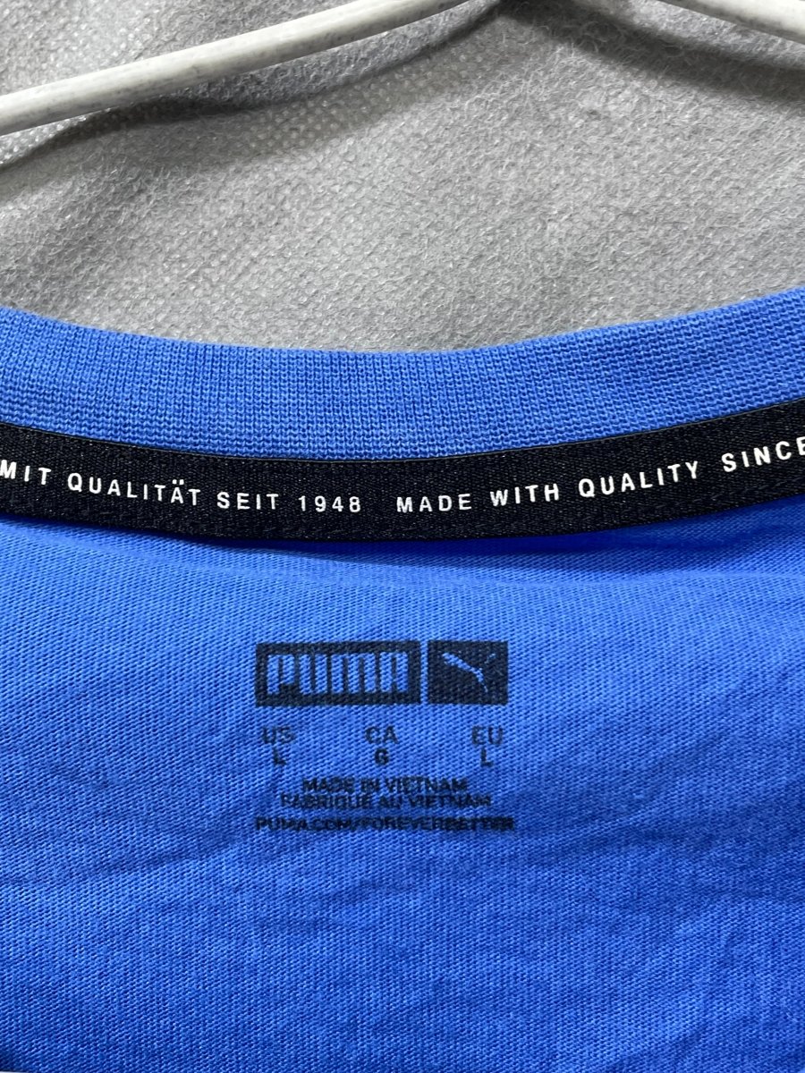 Puma Blue Cotton T Shirt For Men L - Preloved Labels