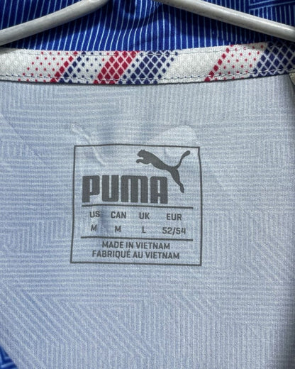 Puma Blue Polyester Sport Polo T Shirt For Men Medium - Preloved Labels