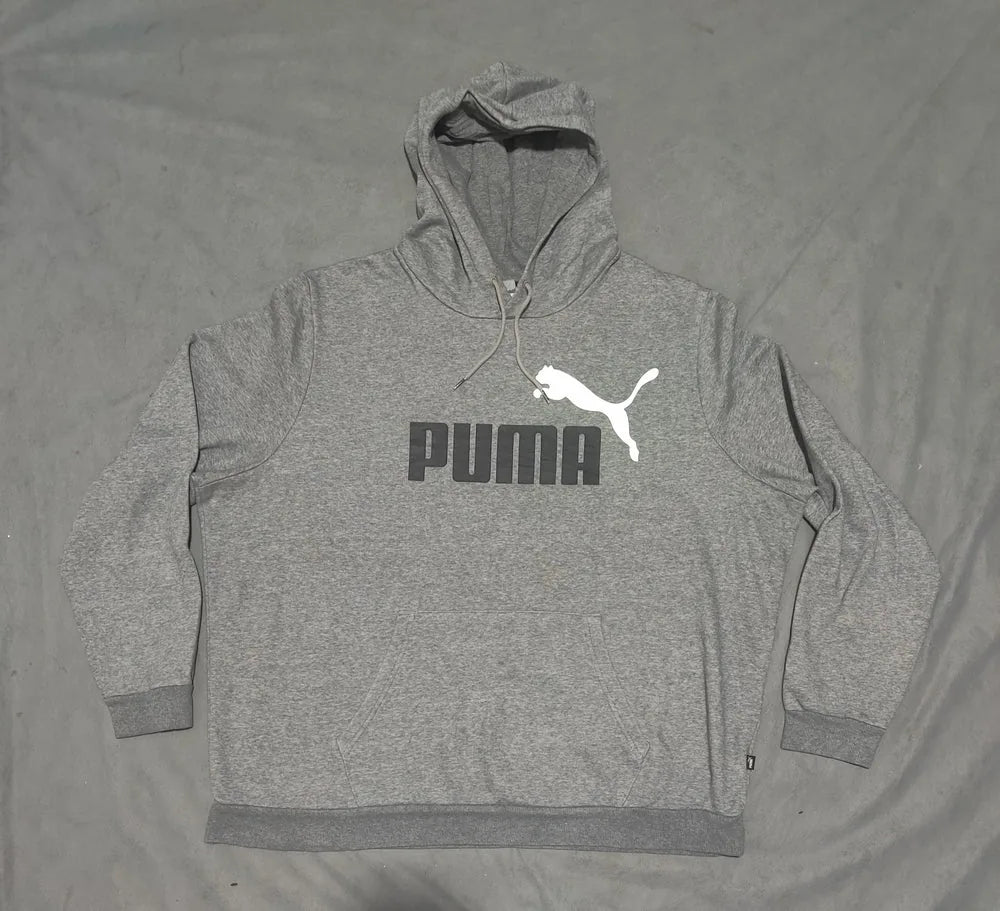 Puma Men Cotton Fleece Gray Hoodie 2XL – Preloved Labels (view 2)