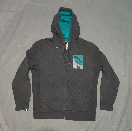 Puma Men Cotton Fleece Gray Zipper M – Preloved Labels (view 2)