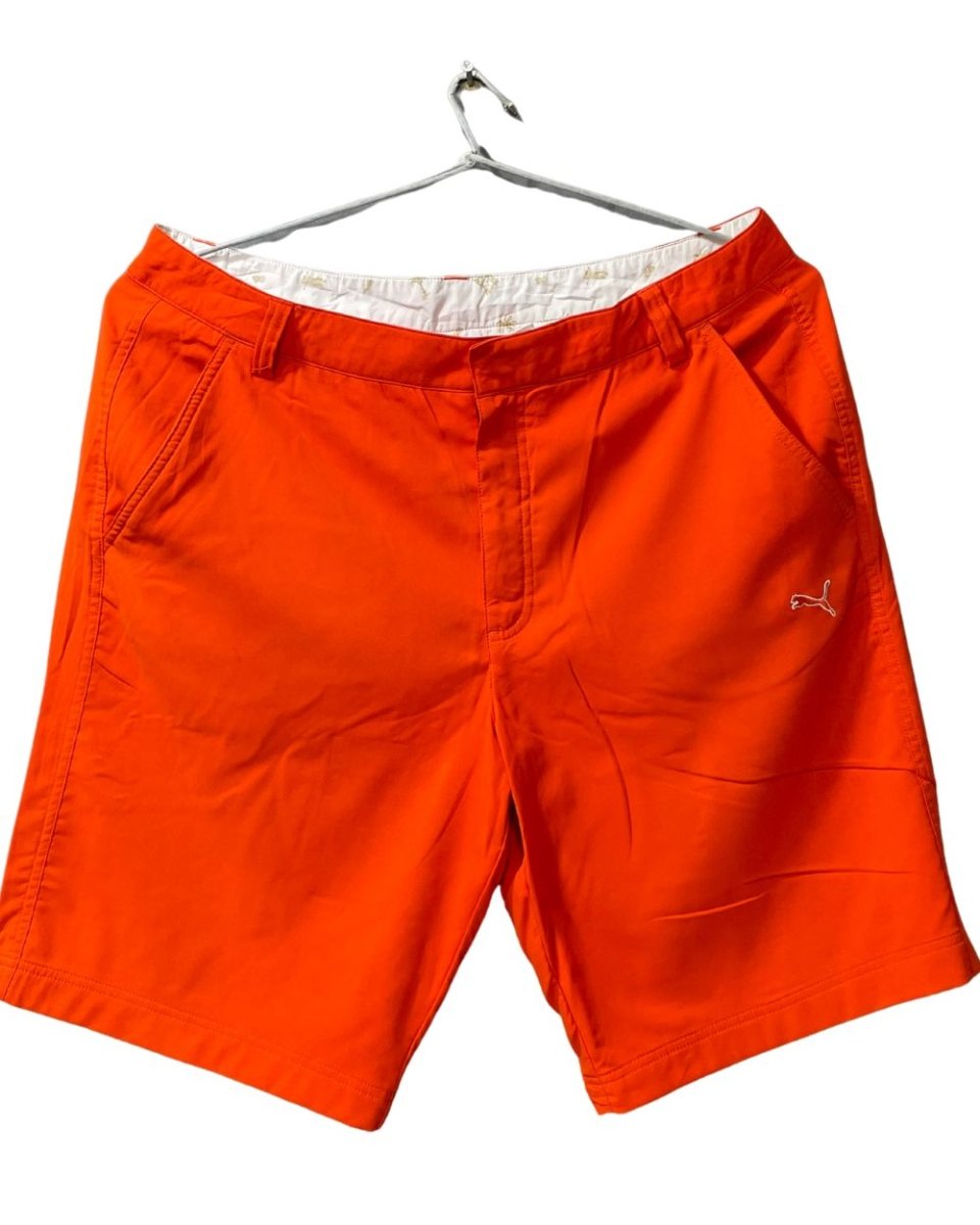 Puma Orange Cotton Short For Men L - Preloved Labels