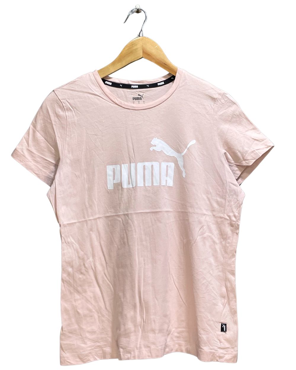 Puma Pink Cotton For Women T Shirt L - Preloved Labels