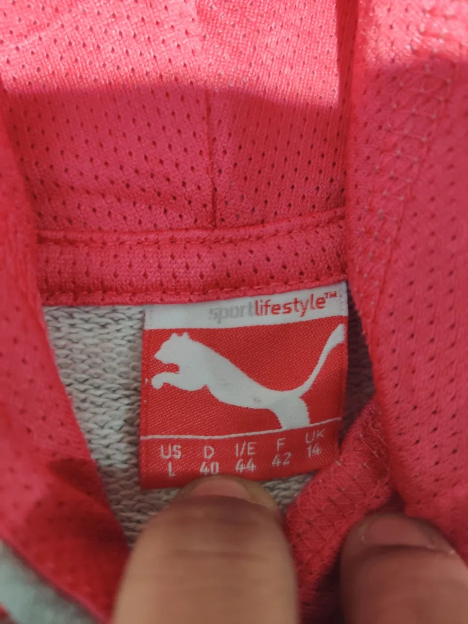 Puma Women Cotton Gray Hoodie L – Preloved Labels (view 2)