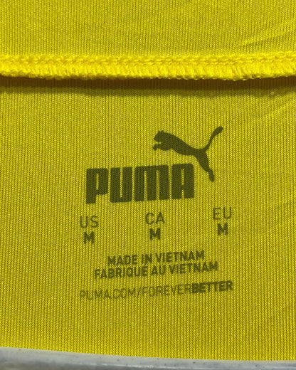 Puma Yallow Polyester Jersey Sport For Women T Shirt Medium - Preloved Labels