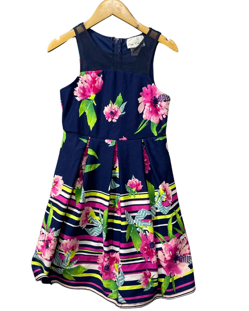 Rare Editions Blue Polyester Jersey For Girls Frock 8 Years - Preloved Labels