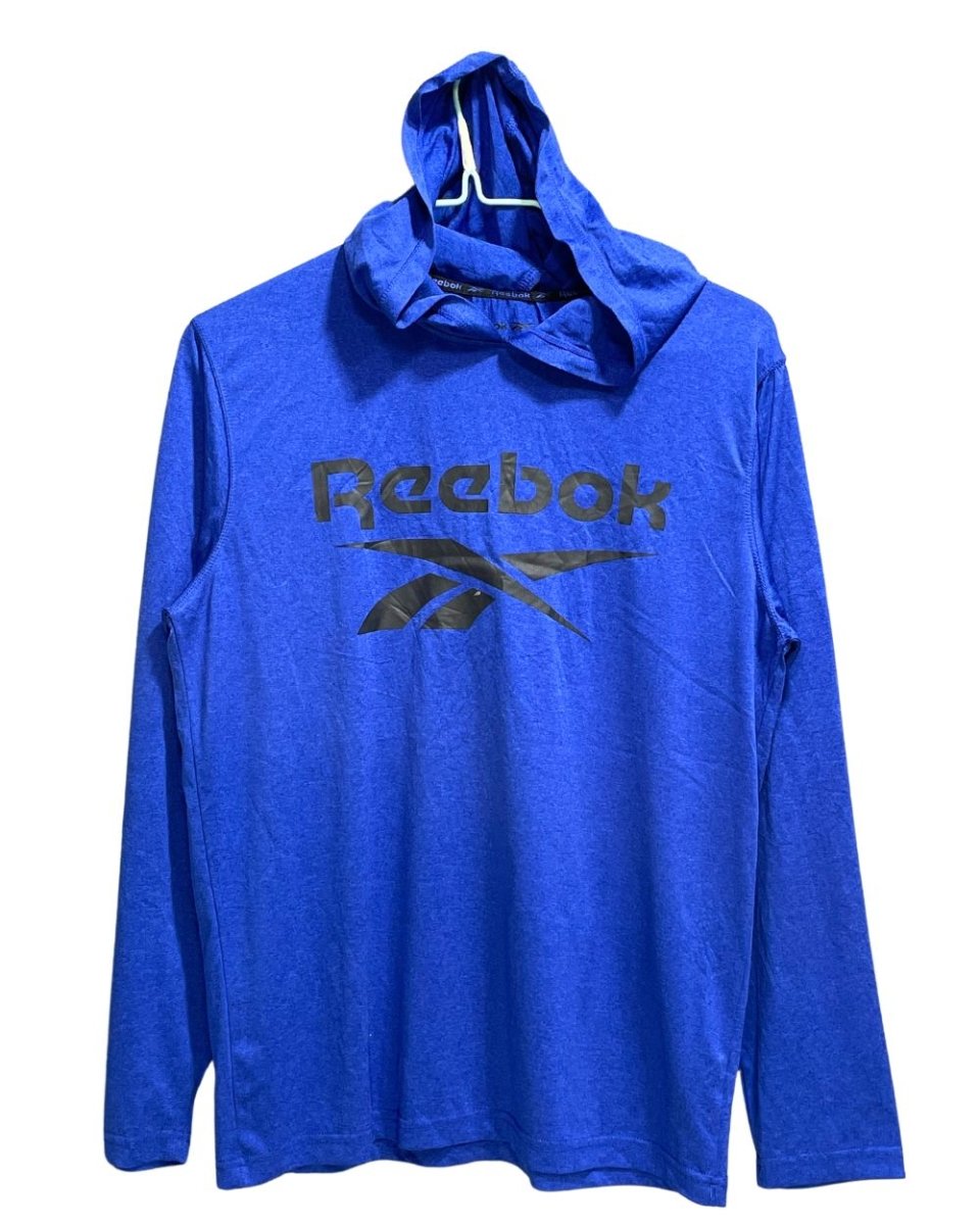 Reebok Blue For Men Sports Hood T Shirt S - Preloved Labels
