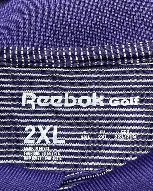 Reebok Golf Purple Polyester Sport Polo T Shirt For Men XX Large - Preloved Labels