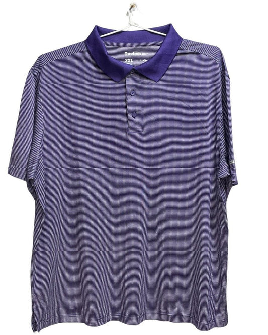 Reebok Golf Purple Polyester Sport Polo T Shirt For Men XX Large - Preloved Labels