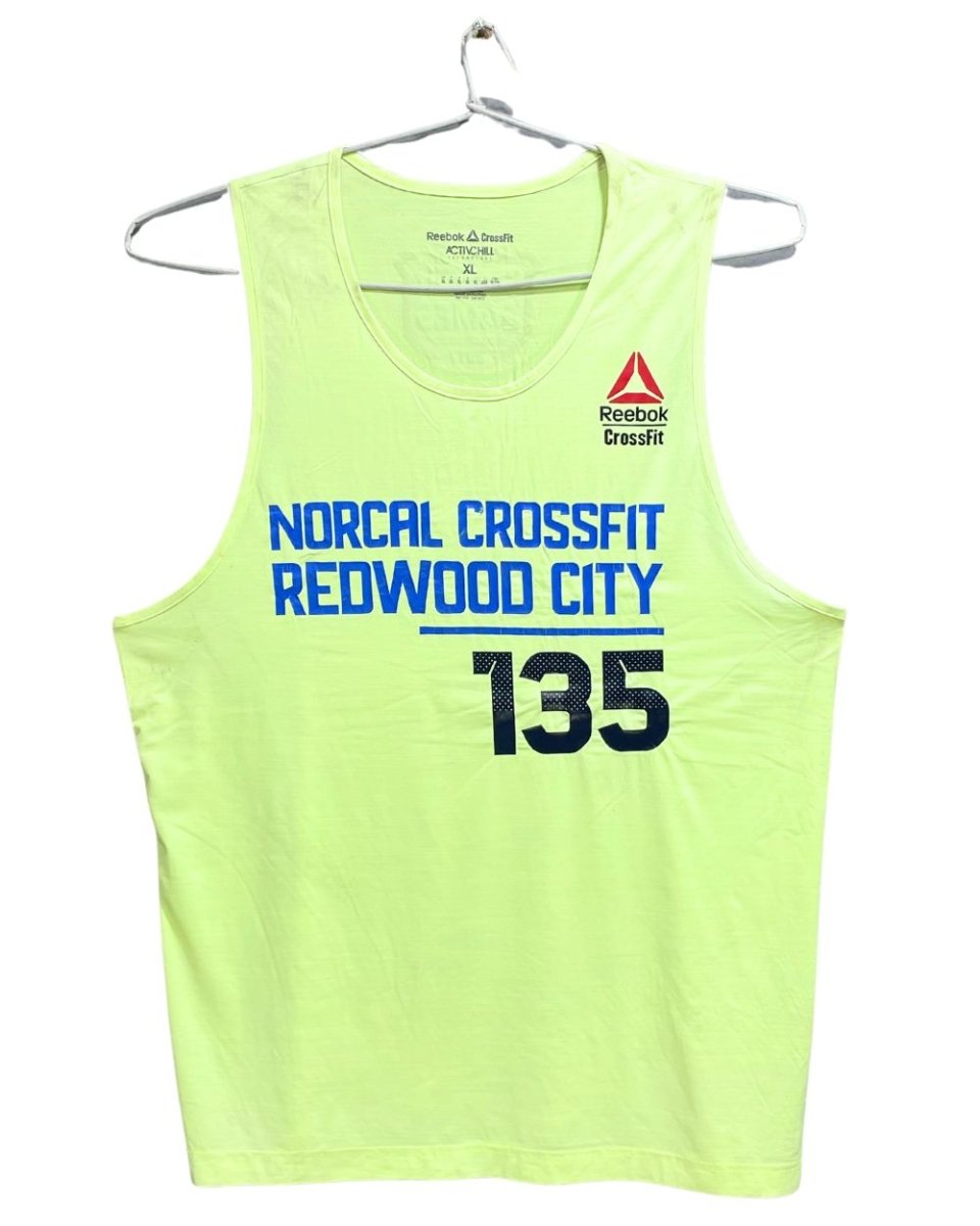 Reebok Green For Men Sports Vest T Shirt L - Preloved Labels