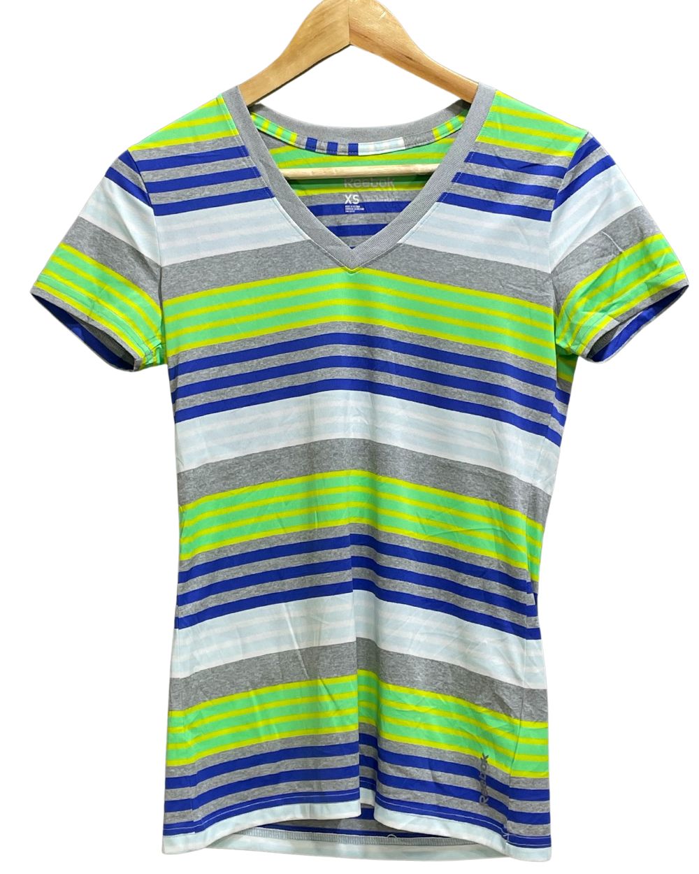 Reebok Multi Polyester Jersey Sport For Women T Shirt X Small - Preloved Labels
