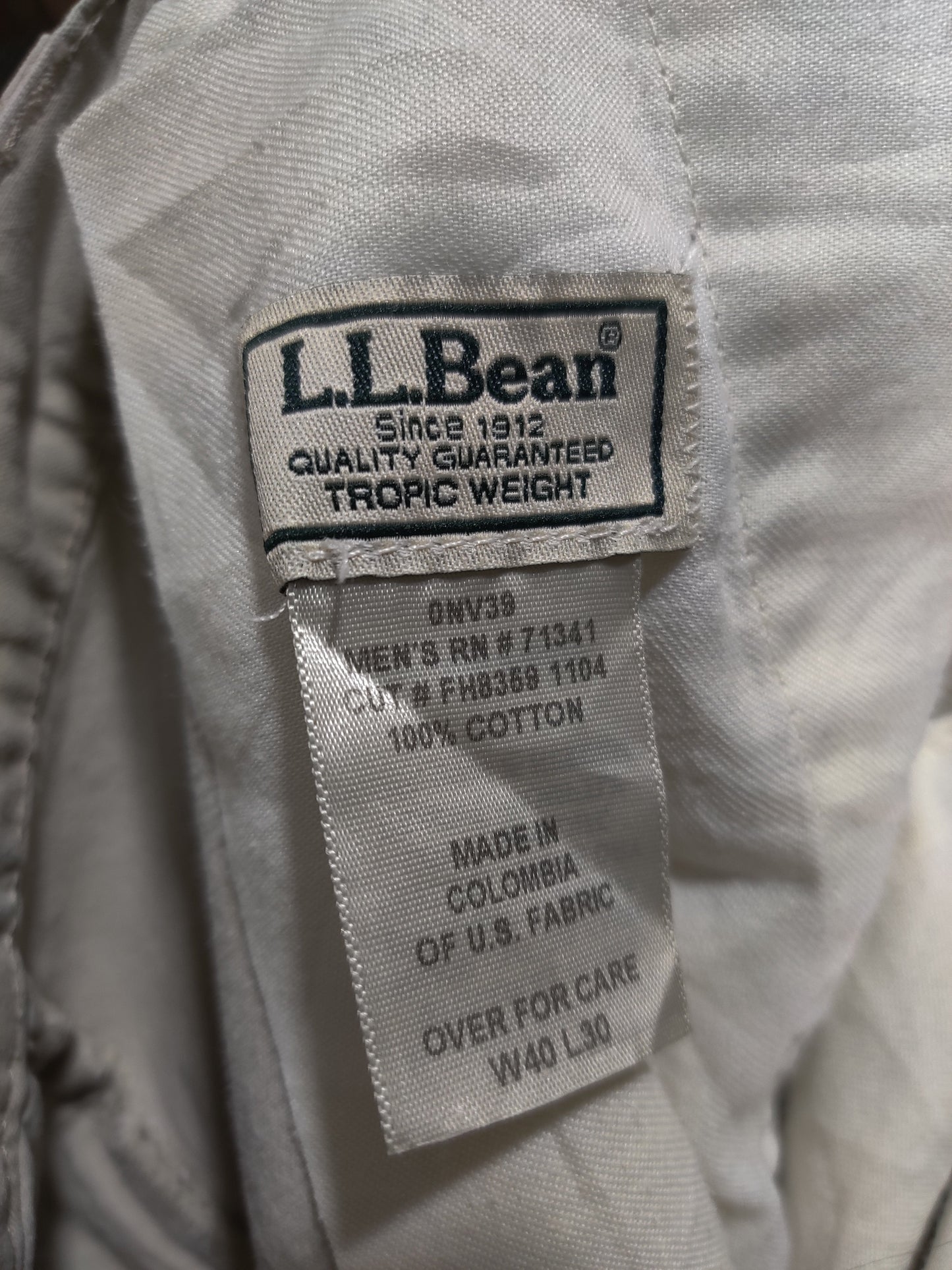 L.L. Bean Brand For Men Cargo Pant Rto663