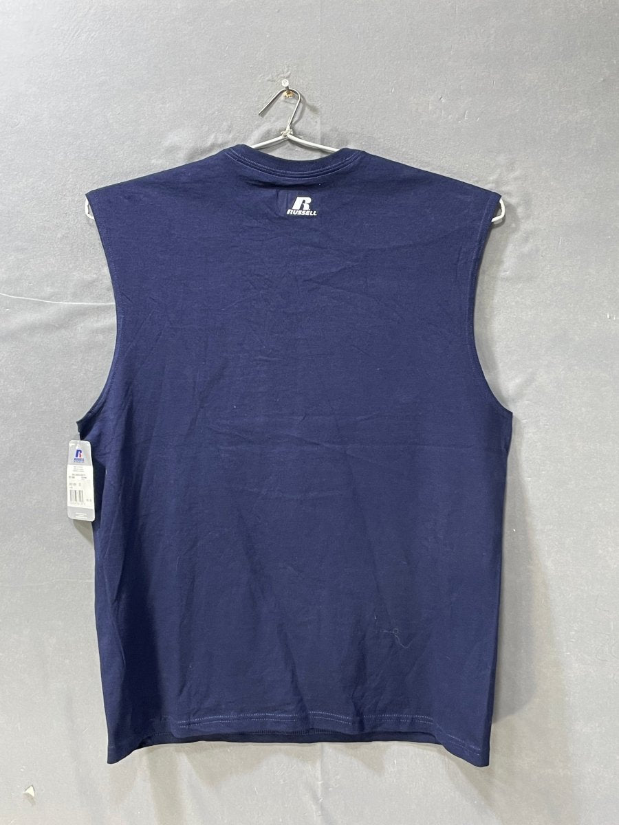 Russell Blue Cotton Vest T Shirt For Men M - Preloved Labels
