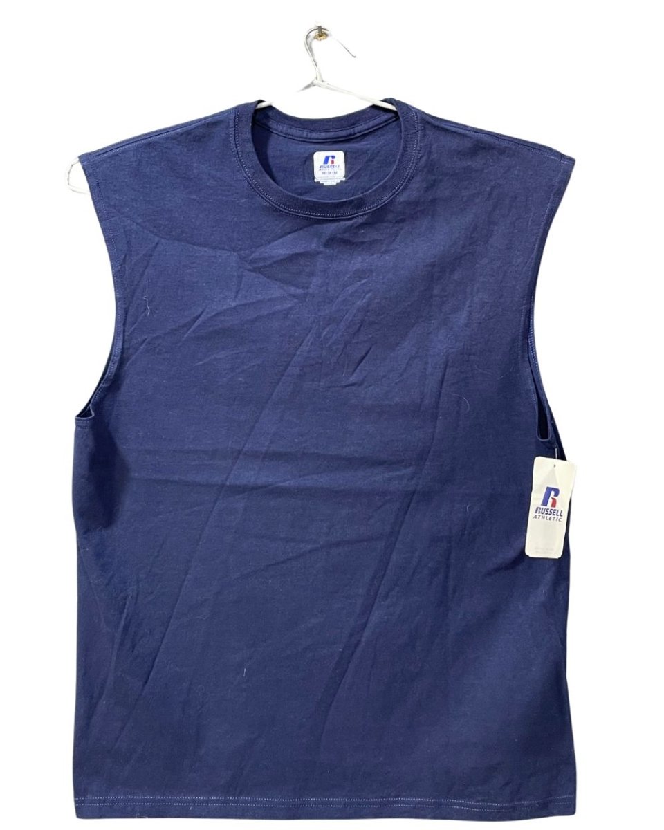 Russell Blue Cotton Vest T Shirt For Men M - Preloved Labels