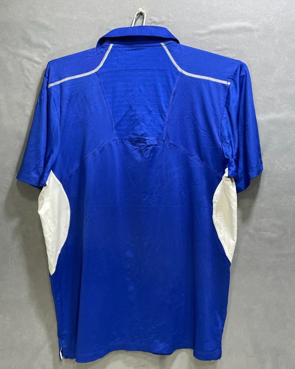 Russell Blue Polyester Sport Polo T Shirt For Men Large - Preloved Labels