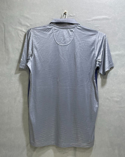 Russell Grey Polyester Sport Polo T Shirt For Men Medium - Preloved Labels