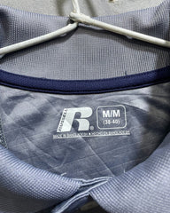 Russell Grey Polyester Sport Polo T Shirt For Men Medium - Preloved Labels