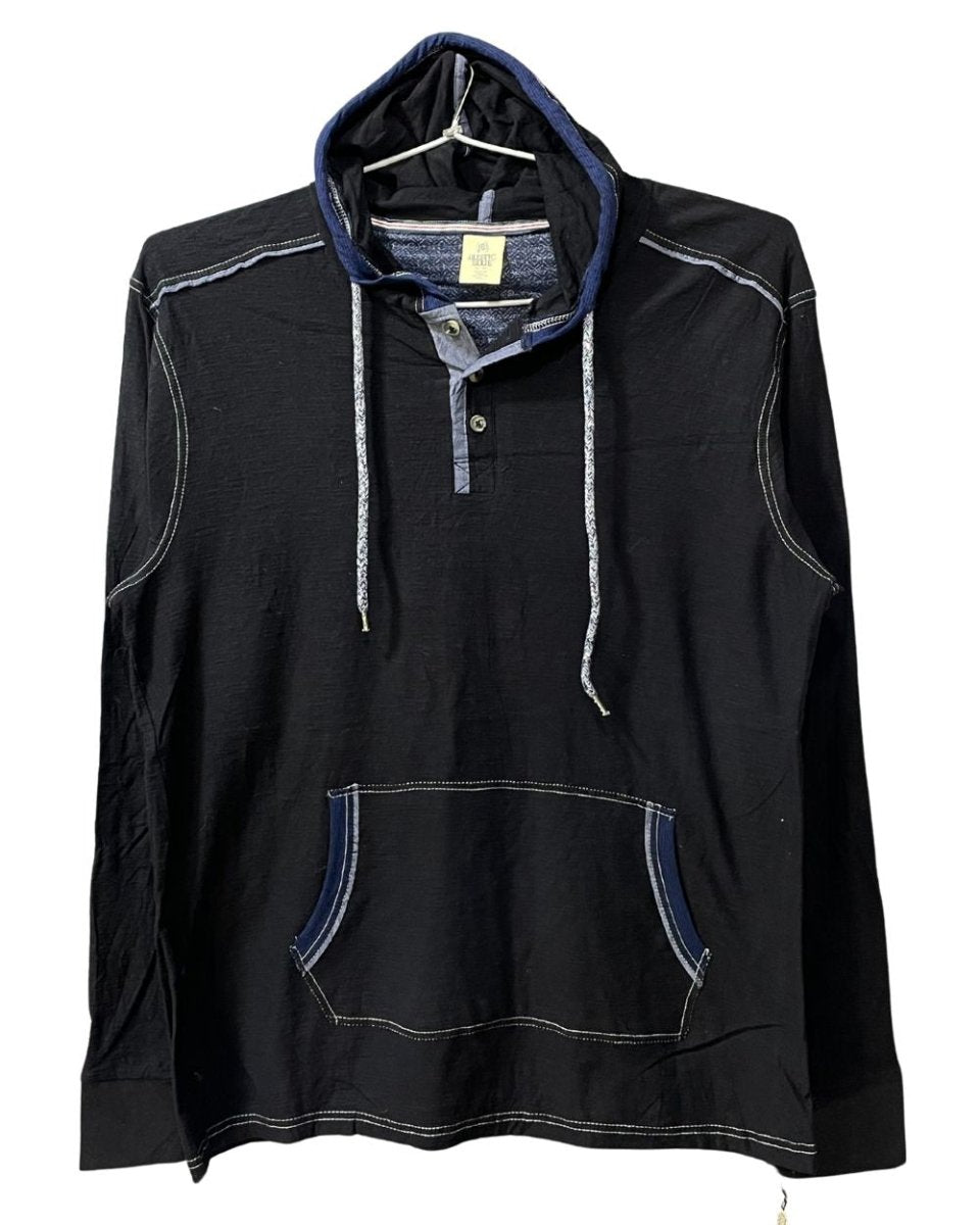 Rustic Black Cotton Hood T Shirt For Men XL - Preloved Labels