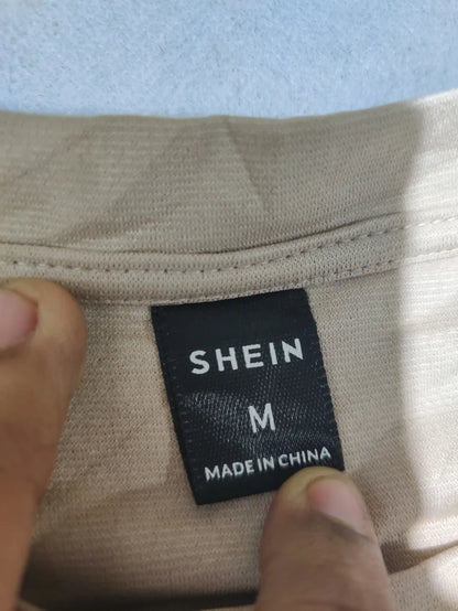SHEIN Women Polyester Beige Sweatshirt M – Preloved Labels (view 2)