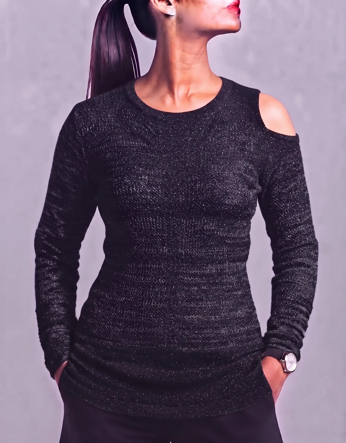 Signature Women Rayon Black Sweater M – Preloved Labels