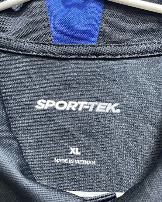 Sport - Tek Black & Blue Polyester Sport Polo T Shirt For Men X Large - Preloved Labels