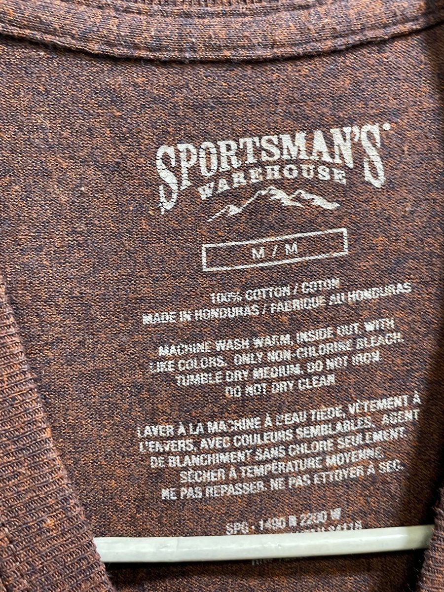 Sportsman's Brown Cotton T Shirt For Men M - Preloved Labels