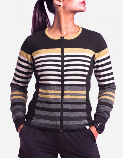 Studio Mode Women Black Striped Sweater M – Preloved Labels