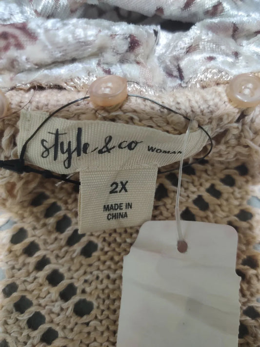 Style & Co Women Beige Knit Sweater XL – Preloved Labels (view 2)