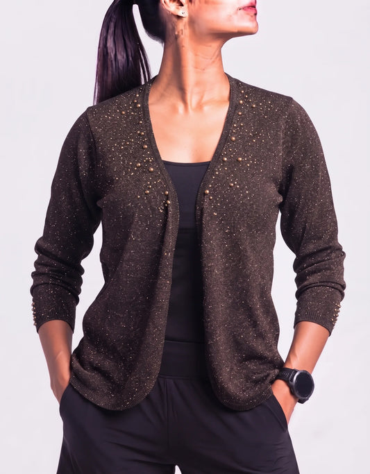 Susan Graver Women Acrylic Brown Sweater XS – Preloved Labels