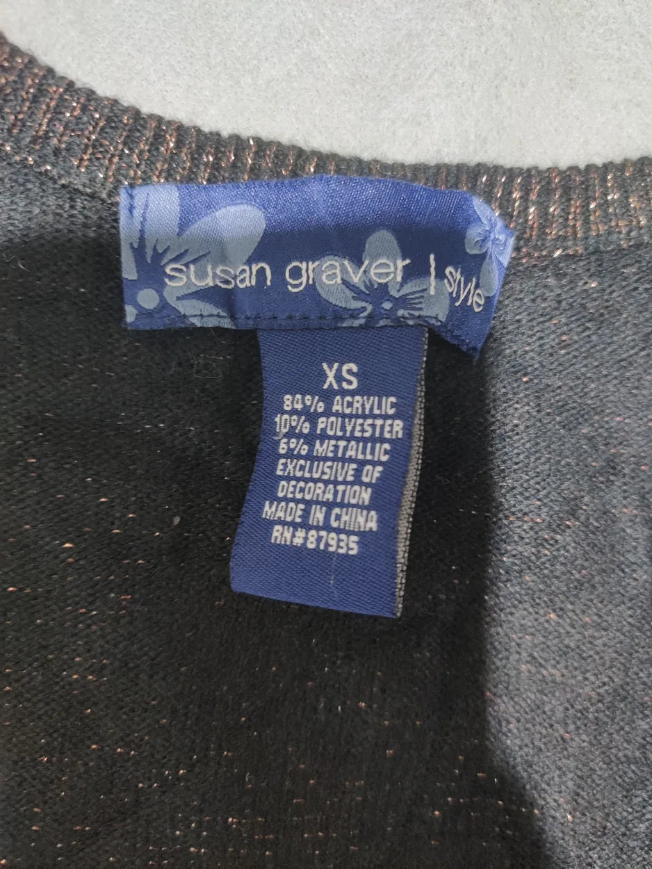 Susan Graver Women Acrylic Brown Sweater XS – Preloved Labels (view 4)