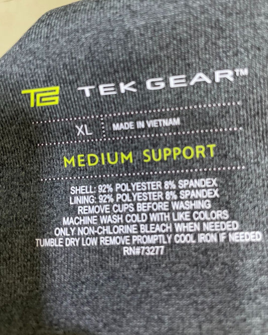Tek Gear Gray Bra For Women X Large - Preloved Labels