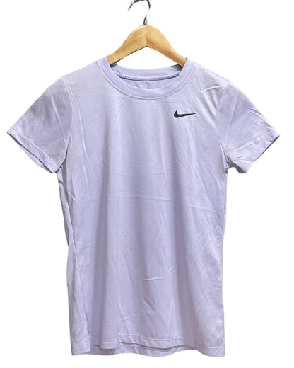 The Nike Tee Purple Polyester Jersey Sport For Women T Shirt Small - Preloved Labels