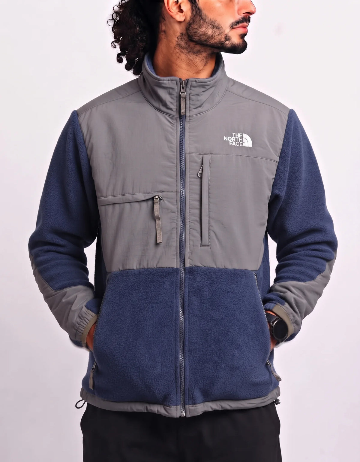 The North Face Men Polyester Gray Navy Denali Jacket M – Preloved Labels