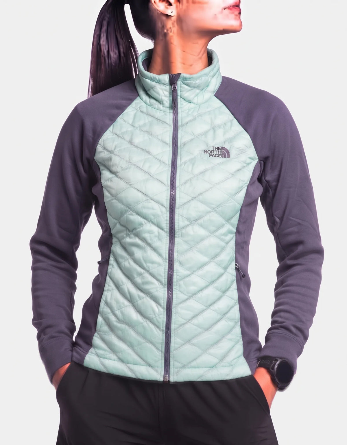 The North Face Women Polyester Green Gray Zipper M – Preloved Labels