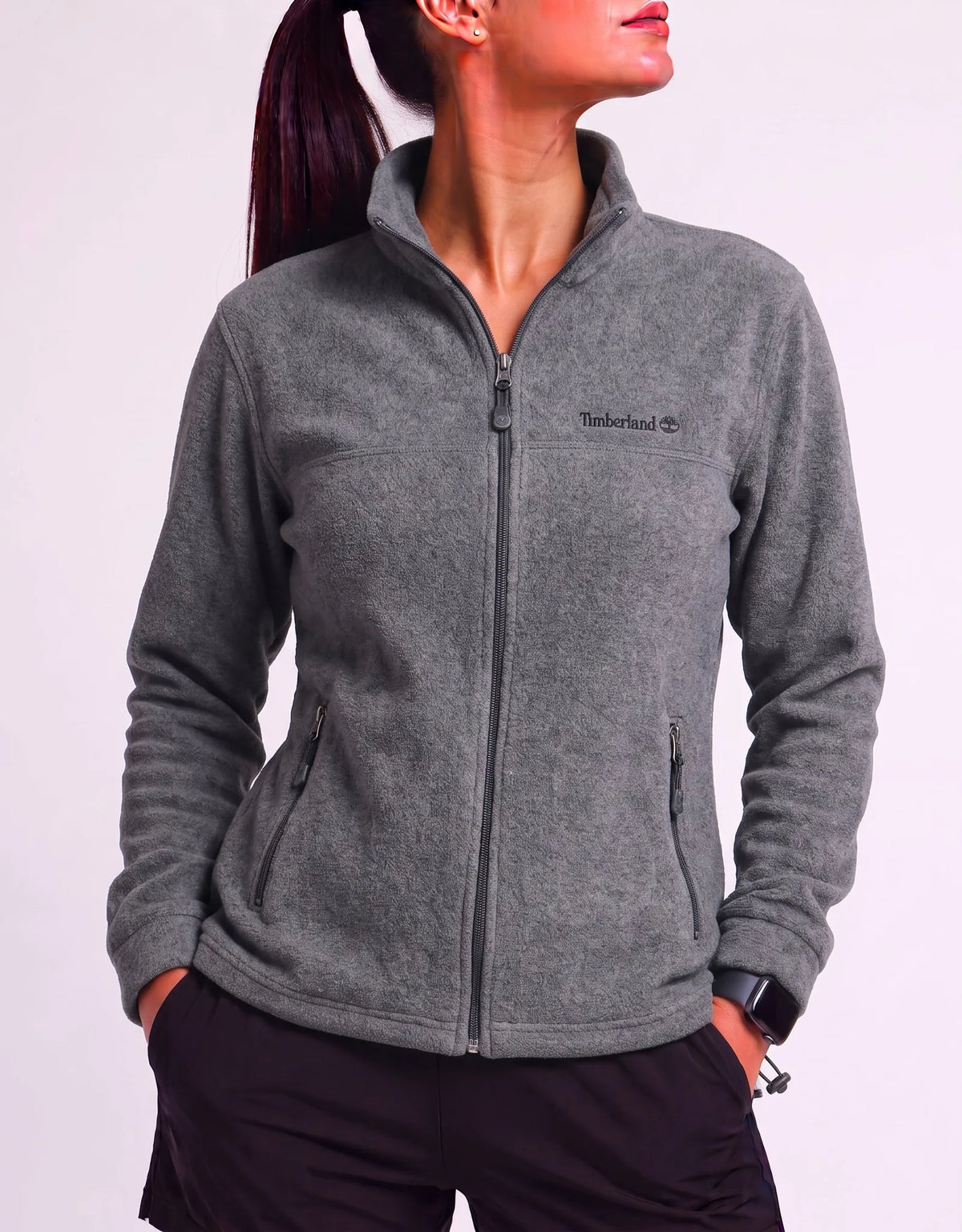 Timberland Women Cotton Fleece Gray Zipper M – Preloved Labels