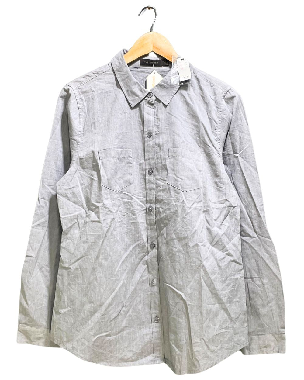Time Limited Gray Shirt For Women Shirt L - Preloved Labels