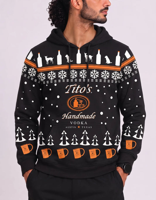 Tito's Men Cotton Fleece Black Hoodie S – Preloved Labels