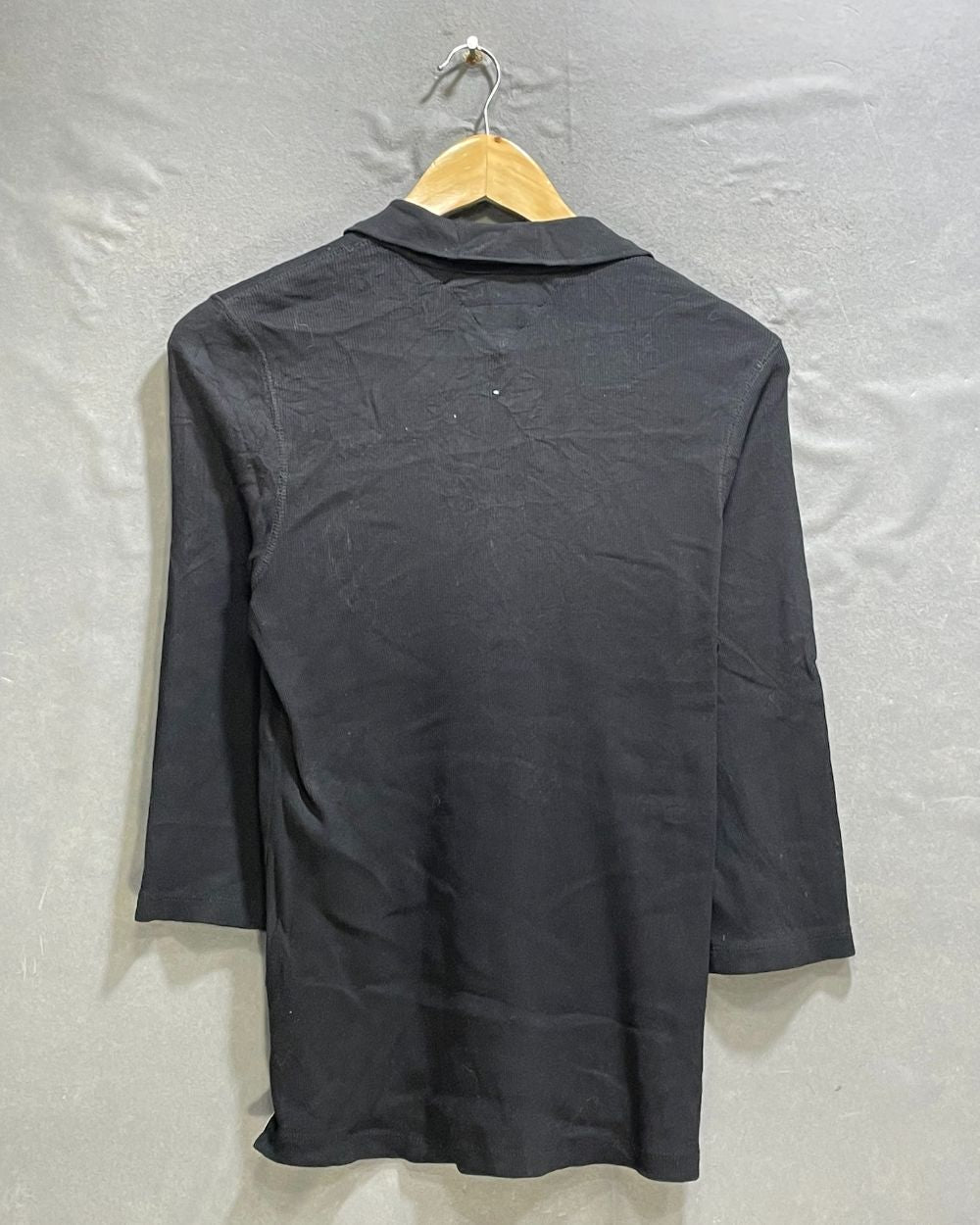 Tommy Hilfiger Black Polyester Jersey Sport For Women T Shirt Large - Preloved Labels