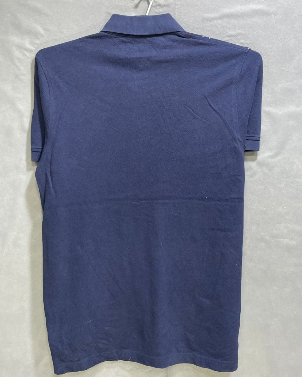 Tommy Hilfiger Blue Cotton Jersey Polo T Shirt For Men M - Preloved Labels