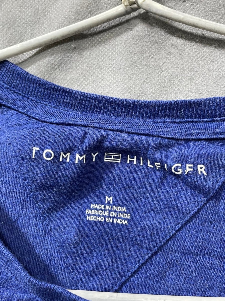 Tommy Hilfiger Blue Cotton T Shirt For Men M - Preloved Labels