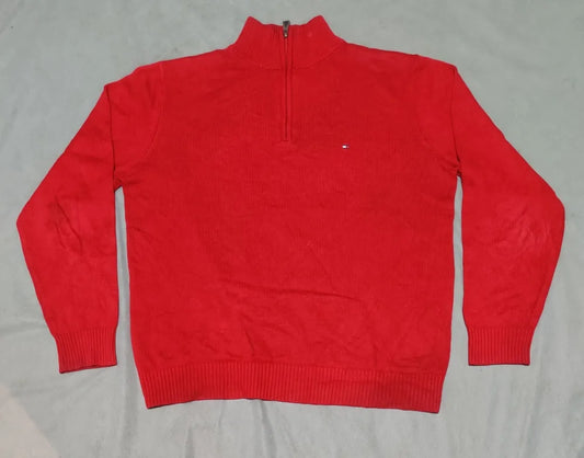 Tommy Hilfiger Men Red Half Zip Sweater L – Preloved Labels (view 2)