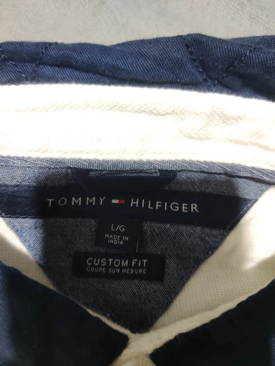 Tommy Hilfiger Men White Cotton Polo T Shirt L – Preloved Labels (view 3)