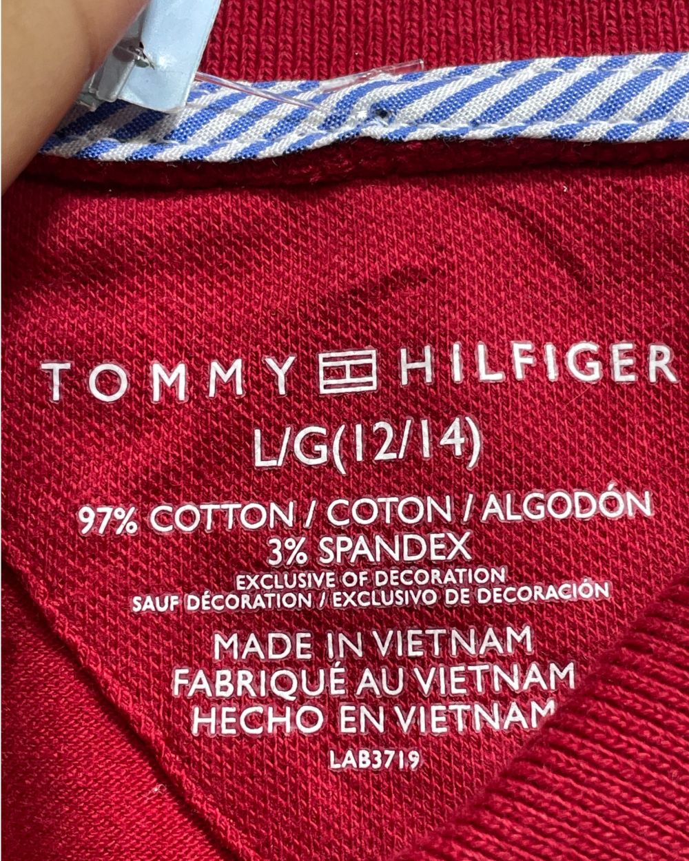 Tommy Hilfiger Red Cotton For Girl T Shirt 12 Years - Preloved Labels