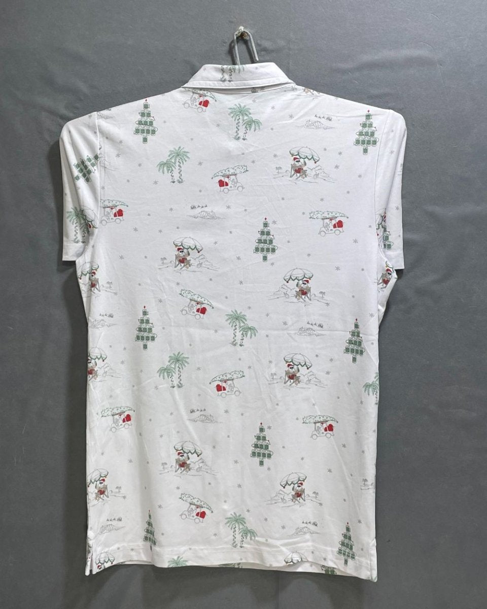 Travis Mathew White Polyester Sport Polo T Shirt For Men Small - Preloved Labels