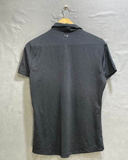 Under Armour Black Polyester Jersey Sport For Women T Shirt Large - Preloved Labels