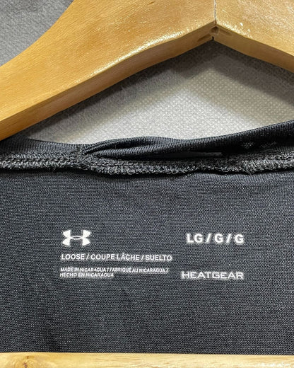 Under Armour Black Polyester Jersey Sport For Women T Shirt Large - Preloved Labels