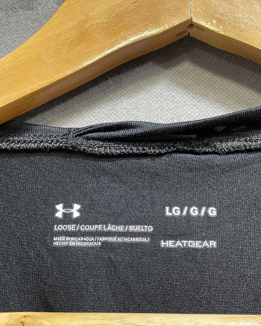 Under Armour Black Polyester Jersey Sport For Women T Shirt Large - Preloved Labels