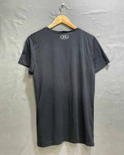 Under Armour Black Polyester Jersey Sport For Women T Shirt Large - Preloved Labels