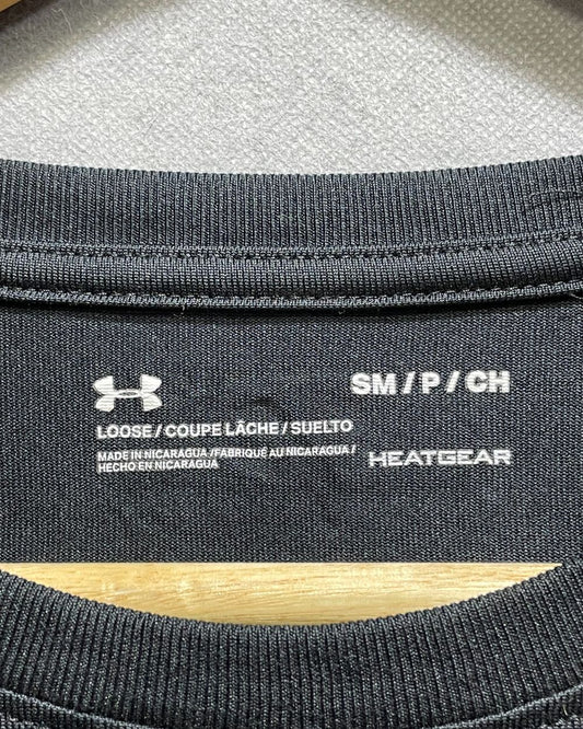 Under Armour Black Polyester Jersey Sport For Women T Shirt Medium - Preloved Labels